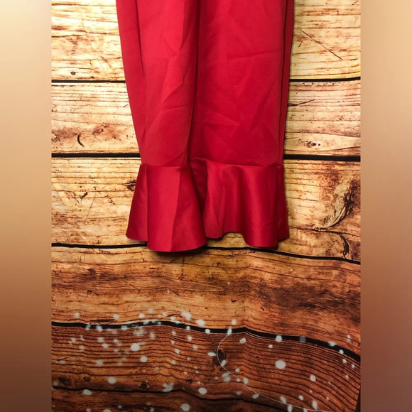 Red Ruffle Detail Dress - Picture 6 of 14